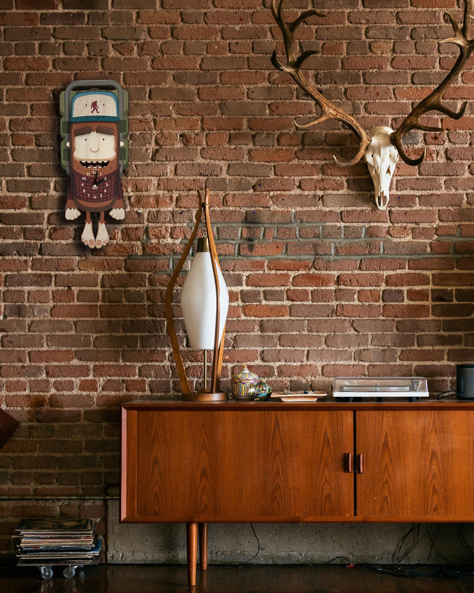 Kids Clocks | Bigfoot Clock | Kids Wall Clock | Sasquatch Pendulum