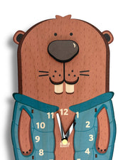 Chewy the Beaver Lil Adventurer Pendulum Clock