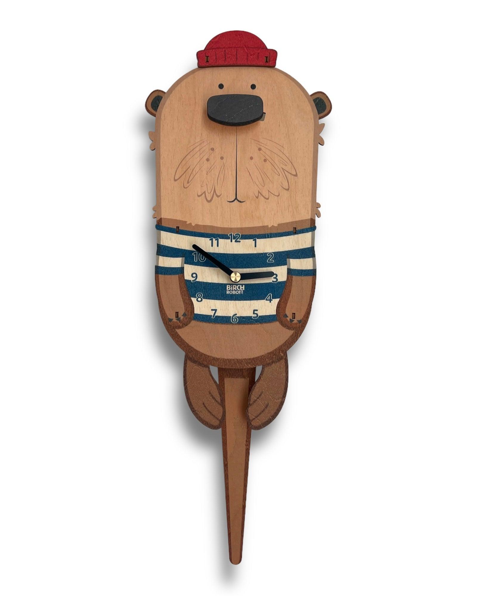 Kids Clocks | Otter Clock | Kids Wall Clock | Sea Otter Pendulum