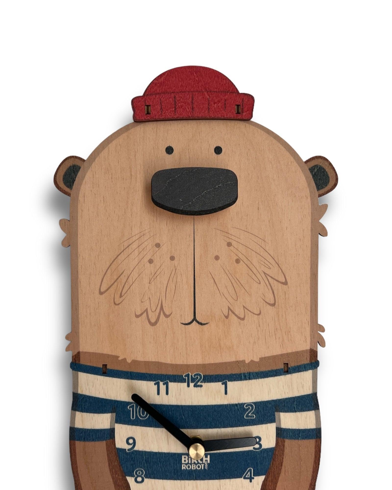 Kids Clocks | Otter Clock | Kids Wall Clock | Sea Otter Pendulum