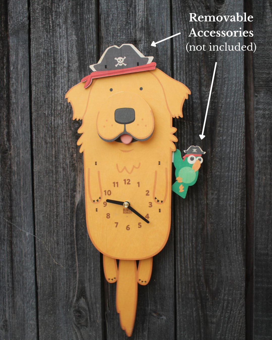 Charlie the Golden Retriever Pendulum Clock