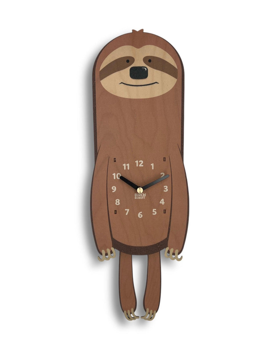 Sloth Clock | Sloth Gift | Kids Wall Clock | Sloth Pendulum Clock ...