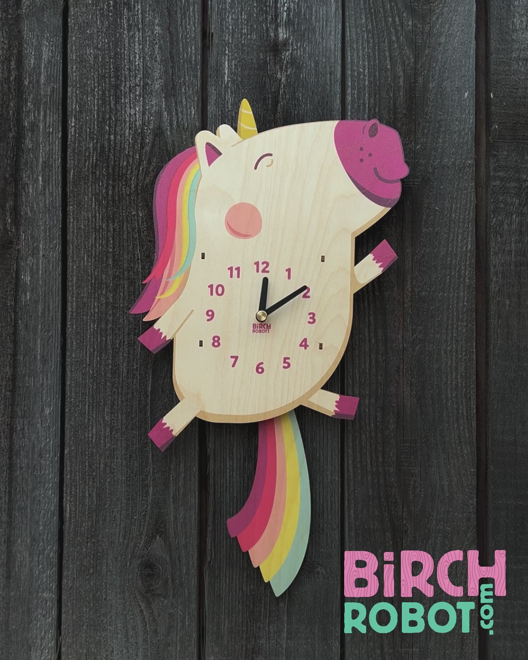 Kids Clock | Unicorn Pendulum Clock for Kids | Unicorn Clock