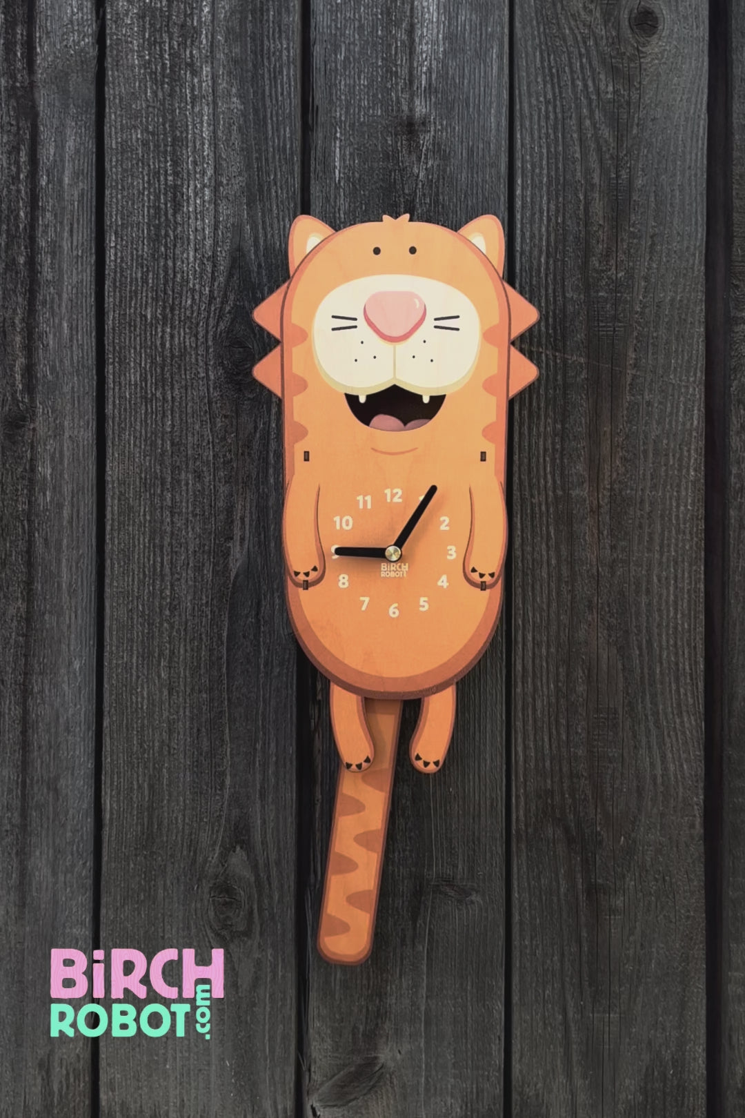 Tabby the Cat Pendulum Clock
