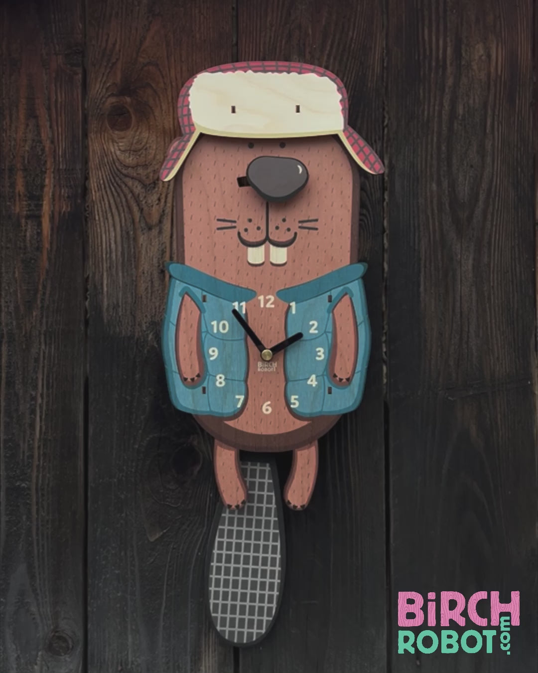 Beaver Pendulum Clock for Kids – Birch Robot