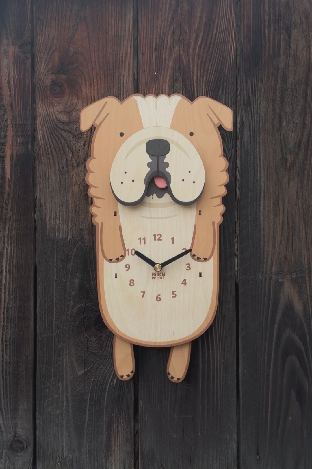 Rosie the Bulldog Pendulum Clock