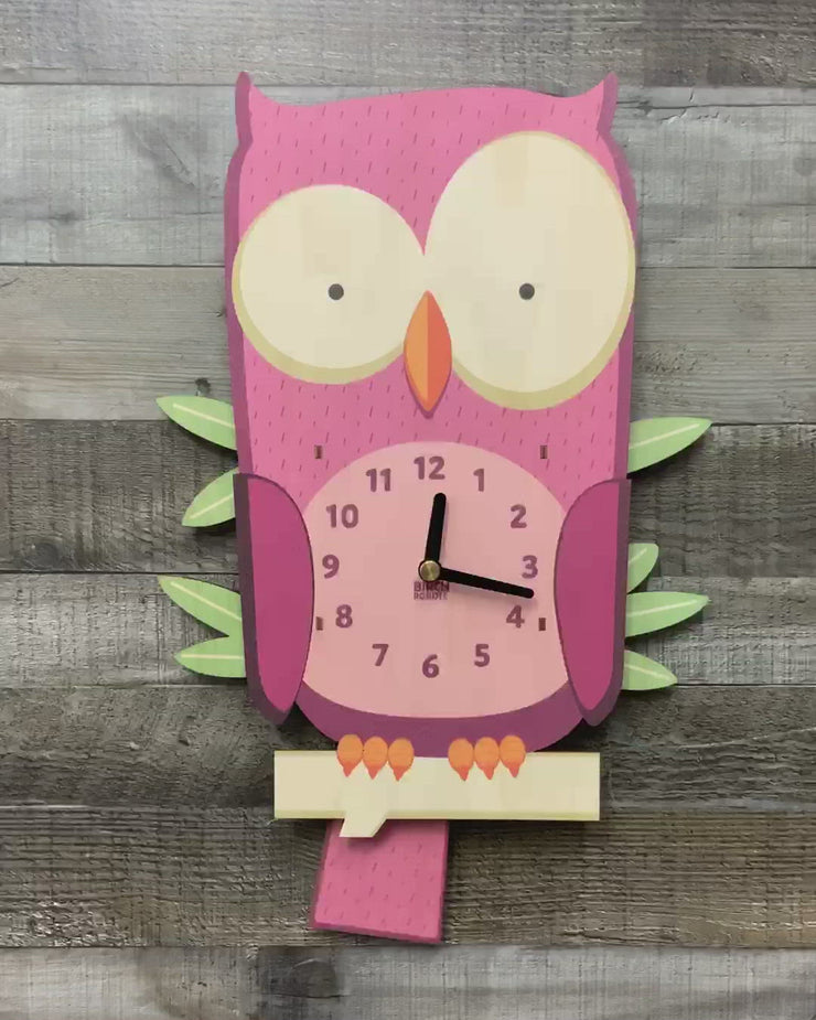 owl pendulum clocks for kids room