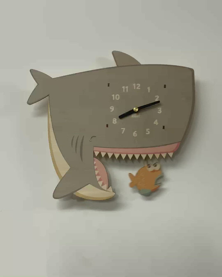 Crush the Shark Pendulum Clock