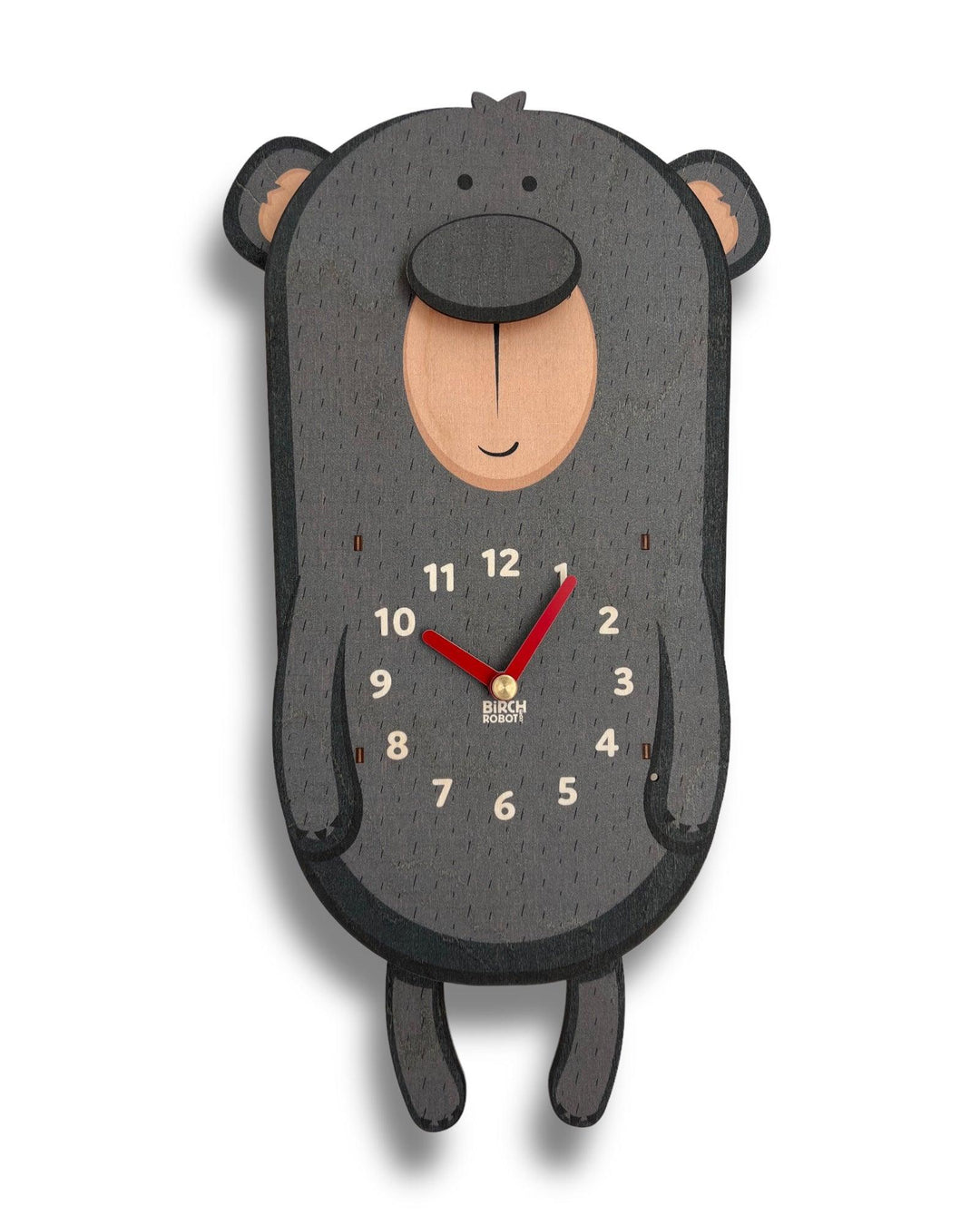 Bear Pendulum Clock for Kids - Bear Wall Clock – Birch Robot