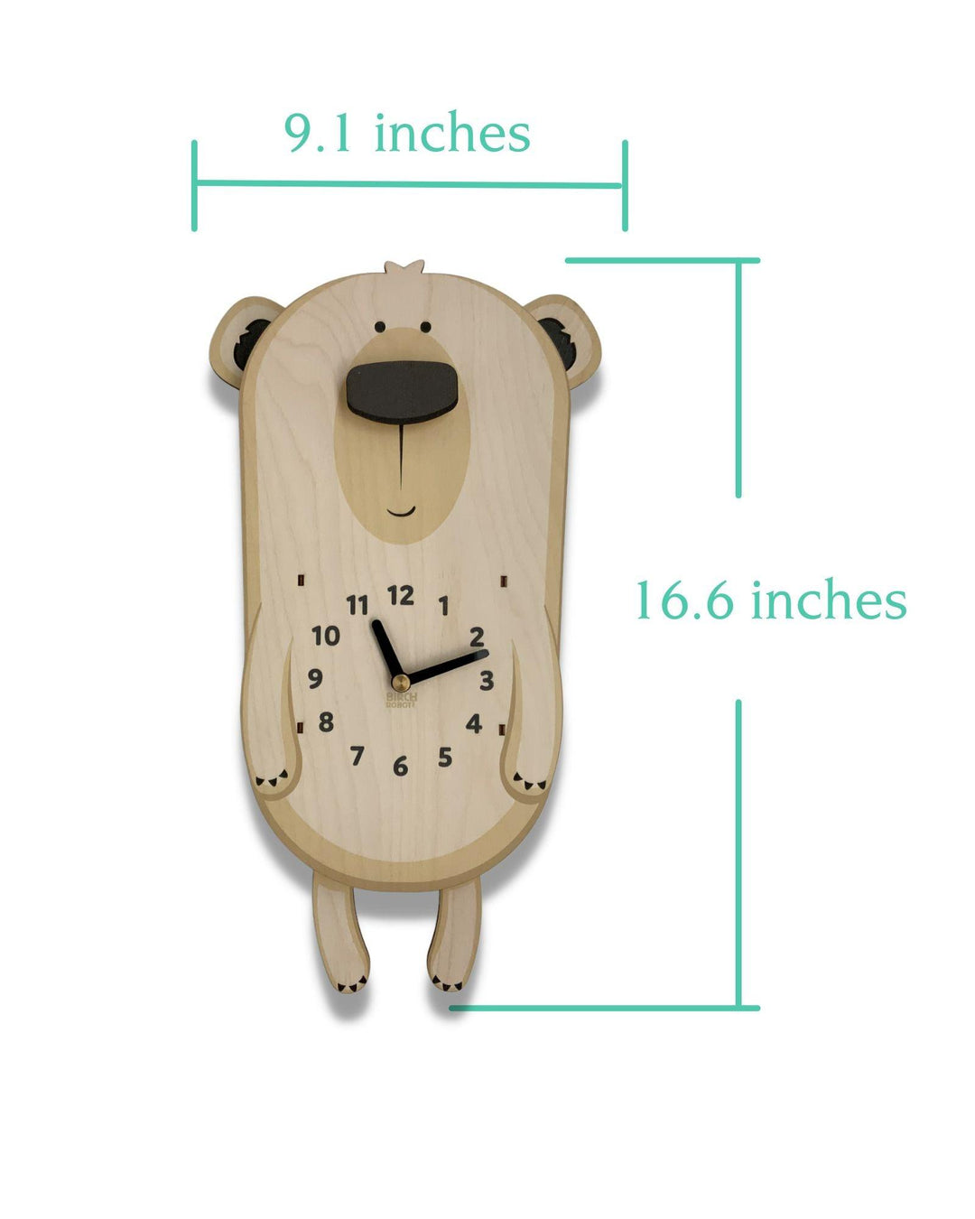 Oslo the Polar Bear Pendulum Clock - Birch Robot