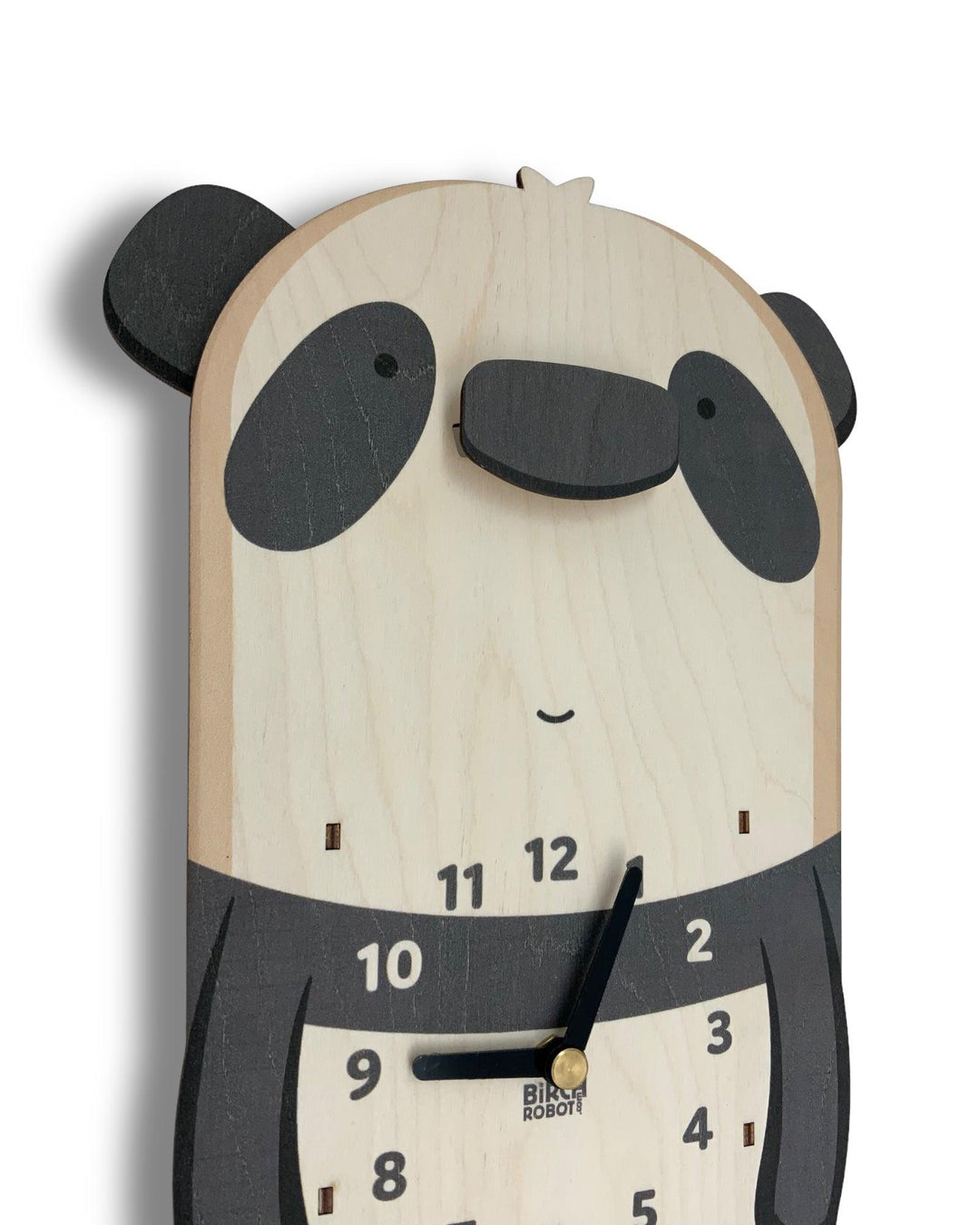Hand Clock Panda Panda Pendulum Clock for Kids Room & Nursery Wall Decor – Birch Robot