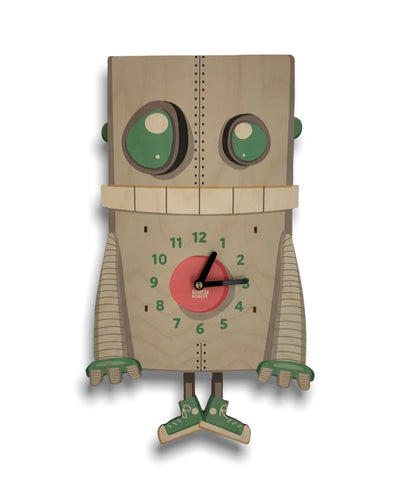 robot clock children's pendulum wall clock