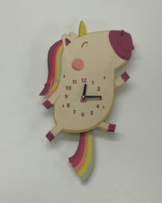 unicorn pendulum wall clock for girls room