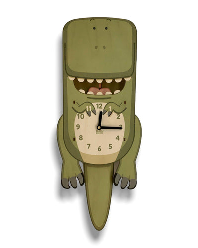 dino t-rex clock for kids - dinosaur pendulum clock for kids